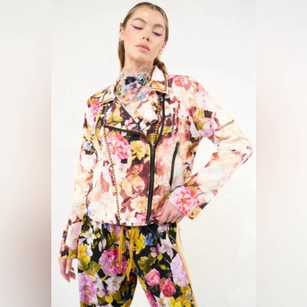 Aratta Floral Bomb motorcycle jacket.
